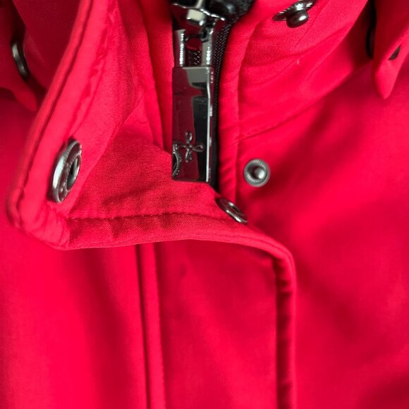 Womens Coat Plus Size 16 W Extra Large Red Hooded Gorpcore Jacket Preppy** - Picture 4 of 8